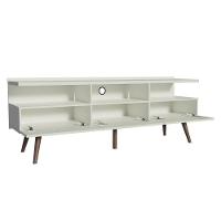Rack para TV Londres com Pés Retrô Branco Madesa - 7