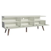 Rack para TV até 65" Madri com Pés de Madeira Branco Madesa - 3