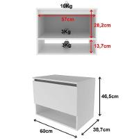 Gabinete De Banheiro 60 Cm 1 Porta Com Cuba Valente Branco - 8