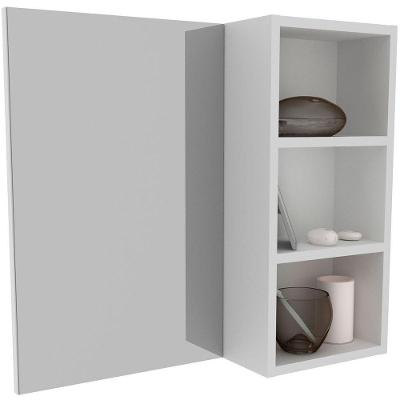 Espelheira Para Banheiro 60 Cm 3 Nichos Valente Branco