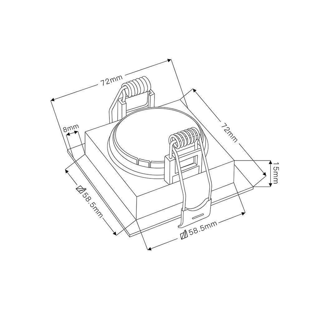 Spot De Embutir Recuado Nordecor Loyo Para 1 Lâmpada Mr11 Gu10 Quadrado Branco - 4