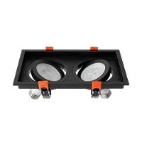 Spot De Embutir Recuado Nordecor Loyo Para 2 Lâmpadas Par 20 E27 Preto - 2