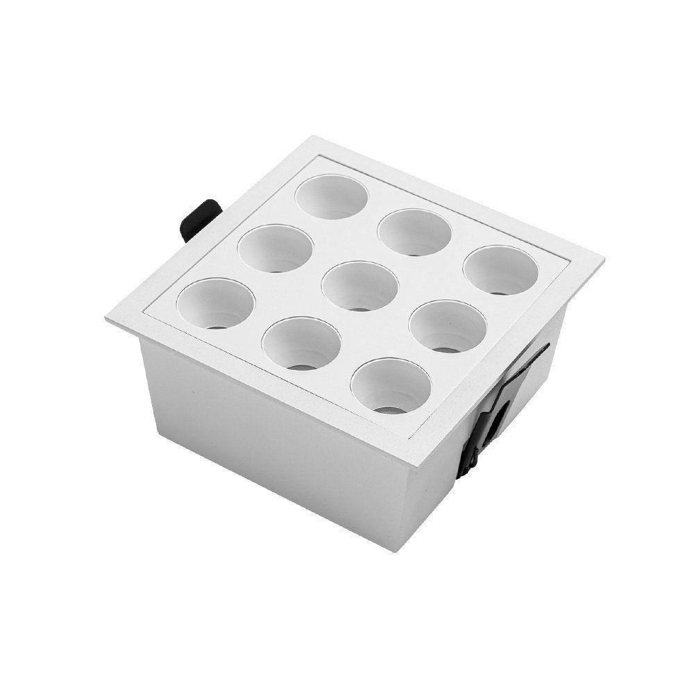 Spot De Embutir Nordecor Downlight Powerus Led Alto Irc 90 18w Bivolt Lente Branca 4000k - 4