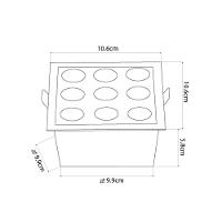 Spot De Embutir Nordecor Downlight Powerus Led Alto Irc 90 18w Bivolt Lente Branca 4000k - 6