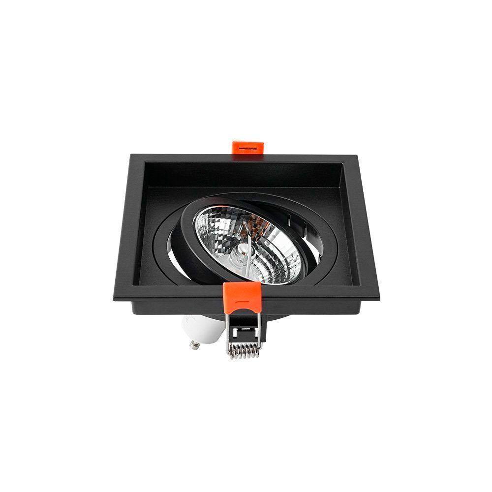 Spot De Embutir Recuado Nordecor Loyo Para 1 Lâmpada Ar70 Quadrado Preto - 2