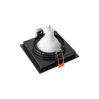 Spot De Embutir Recuado Nordecor Loyo Para 1 Lâmpada Ar70 Quadrado Preto - 3