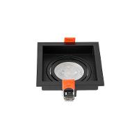 Spot De Embutir Recuado Nordecor Loyo Para 1 Lâmpada Gu10 Mr16 Quadrado Preto - 1