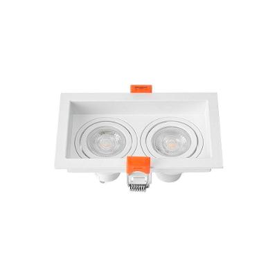 Spot De Embutir Recuado Nordecor Loyo Para 2 Lâmpadas Gu10 Mr11 Branco