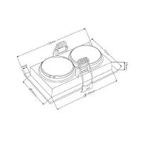 Spot De Embutir Recuado Nordecor Loyo Para 2 Lâmpadas Gu10 Mr11 Branco - 4
