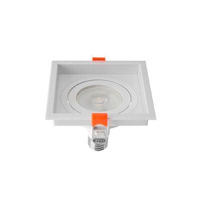 Spot De Embutir Recuado Nordecor Loyo Para 1 Lâmpada Par 20 E27 Quadrado Branco