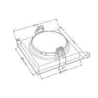 Spot De Embutir Recuado Nordecor Loyo Para 1 Lâmpada Par 20 E27 Quadrado Branco - 4