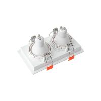 Spot De Embutir Recuado Nordecor Loyo Para 2 Lâmpadas Gu10 Mr16 Branco - 3
