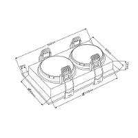 Spot De Embutir Recuado Nordecor Loyo Para 2 Lâmpadas Gu10 Mr16 Branco - 4