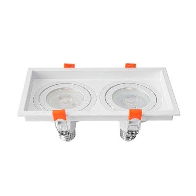 Spot De Embutir Recuado Nordecor Loyo Para 2 Lâmpadas Par 20 E27 Branco