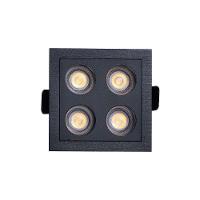 Spot De Embutir Nordecor Downlight Powerus Led Alto Irc 90 8w Bivolt Preto 4000k - 3