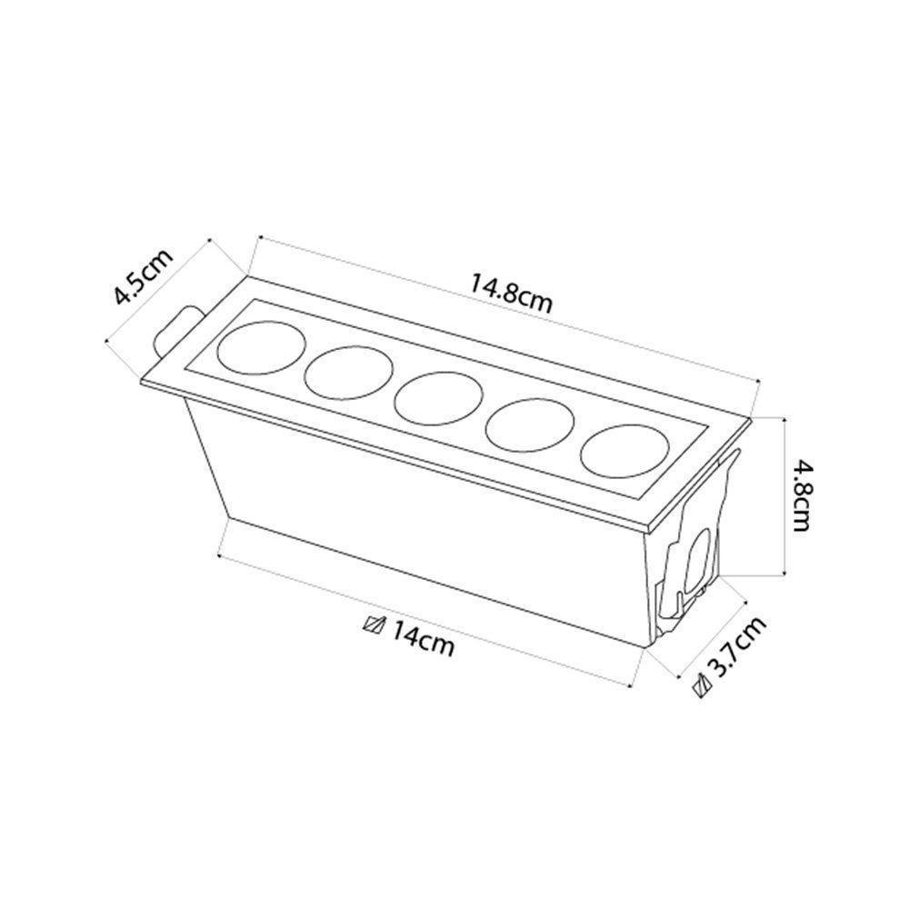 Spot De Embutir Nordecor Downlight Powerus Led Alto Irc 90 10w Bivolt Preto 4000k - 5