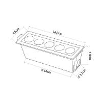 Spot De Embutir Nordecor Downlight Powerus Led Alto Irc 90 10w Bivolt Preto 4000k - 5