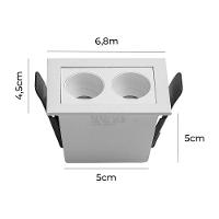 Spot De Embutir Nordecor Downlight Powerus Led Alto Irc 90 4w Bivolt Lente Branca 4000k - 5