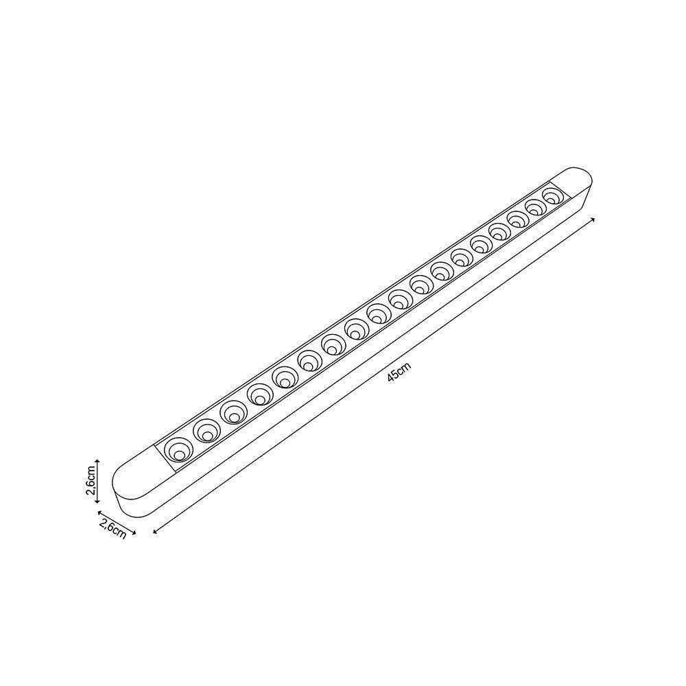Módulo Led Para Trilho Magnético Nordecor Pro Magnetic Track Kay 6702 18w Irc 90 48v 3000K Luz Amarela - 4