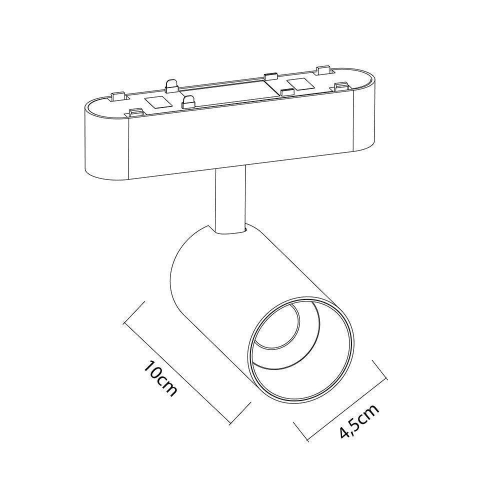 Spot Led Para Trilho Magnético Nordecor Magnetic Track Kay In 6709 9w 48v 3000K Luz Amarela - 6