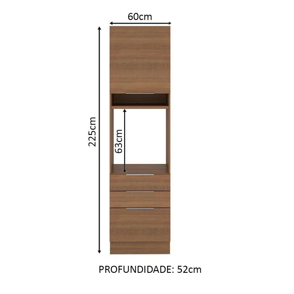 Torre Quente Stella 1 Porta 3 Gavetas Rustic Madesa - 5