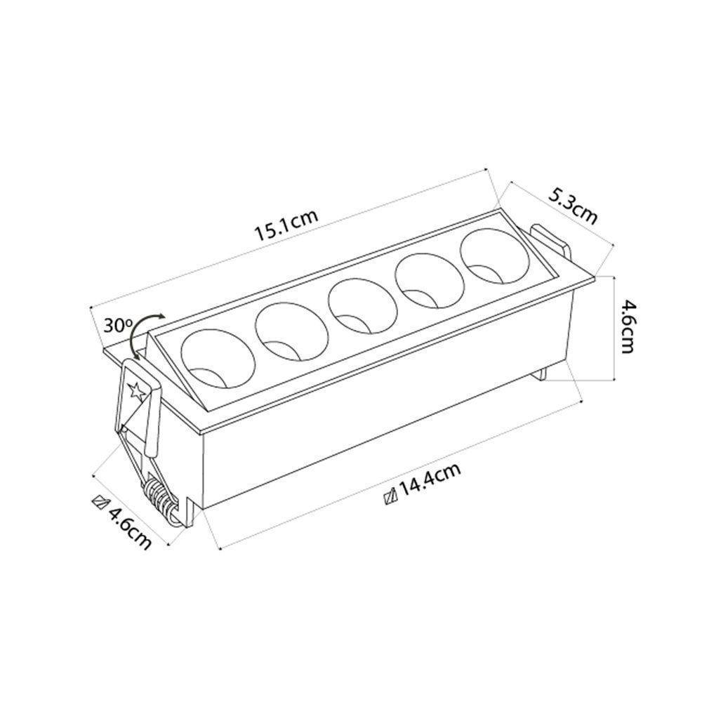 Spot De Embutir Nordecor Downlight Powerus Led Direcionável Alto Irc 90 10w Bivolt Preto 4000k - 6