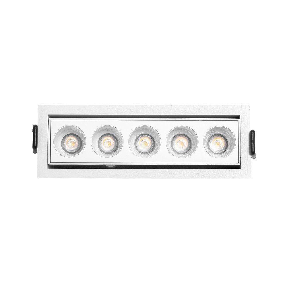 Spot De Embutir Nordecor Downlight Powerus Led Direcionável Alto Irc 90 10w Bivolt Lente Branca 3000k - 3