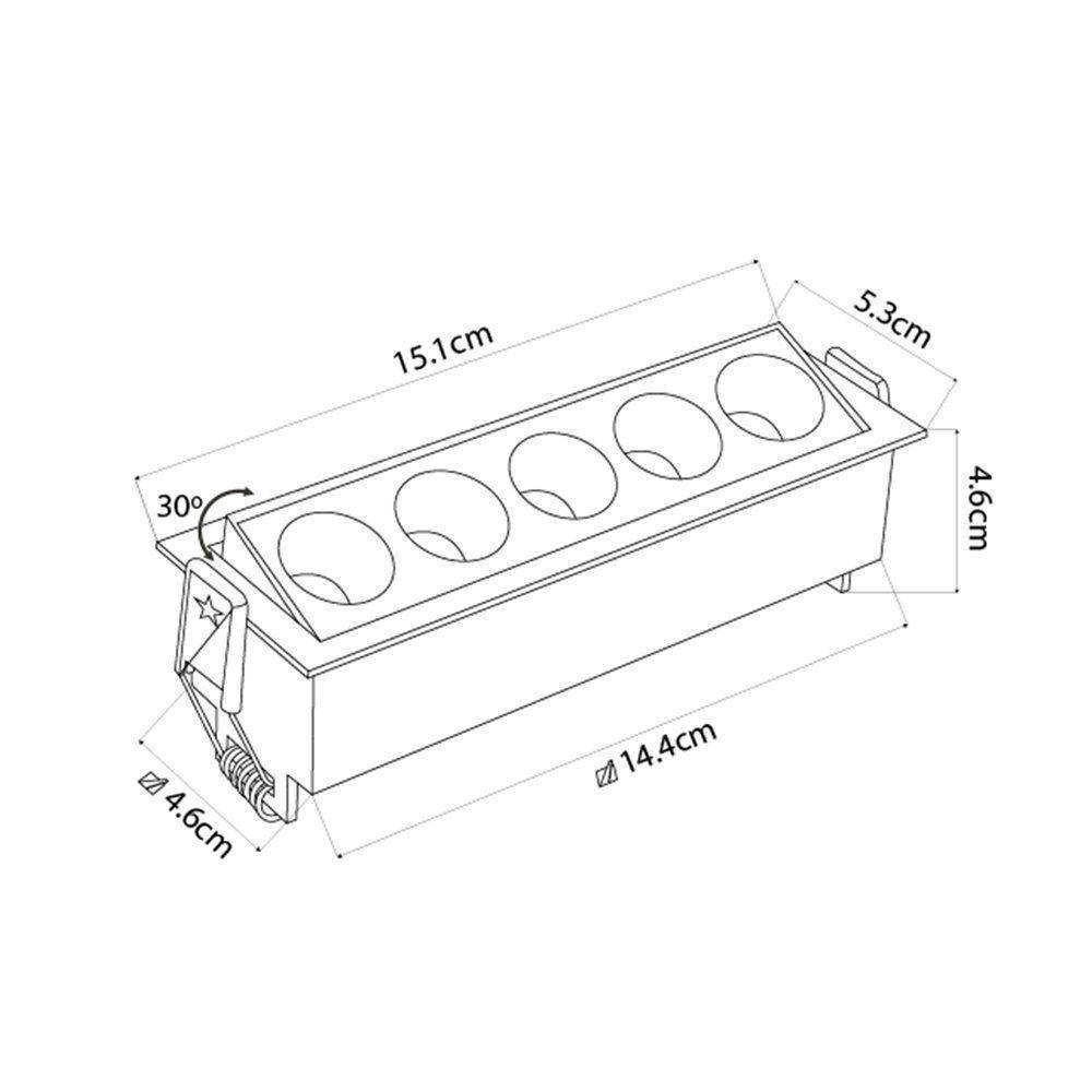 Spot De Embutir Nordecor Downlight Powerus Led Direcionável Alto Irc 90 10w Bivolt Lente Branca 3000k - 7