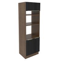 Torre Quente Madesa Lux 70cm 3 Portas Rustic e Preto - 1