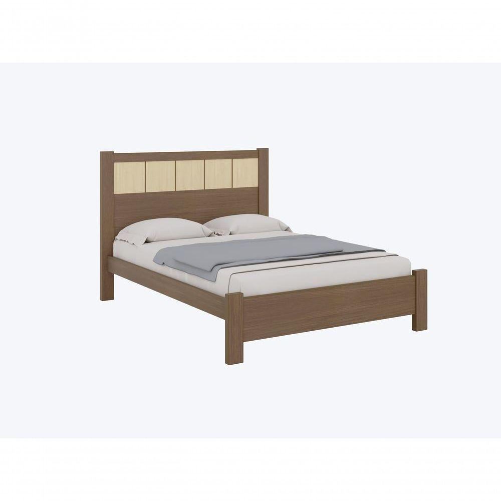 Cama Casal Primícia Plus 100% Mdf - D Doro Castanho/linho - 1