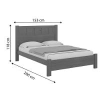 Cama Casal Primícia Plus 100% Mdf - D Doro Castanho/linho - 2