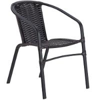 6 Cadeiras E Mesa Floripa Tampo Tramado Alumínio Trama Tabaco - 3