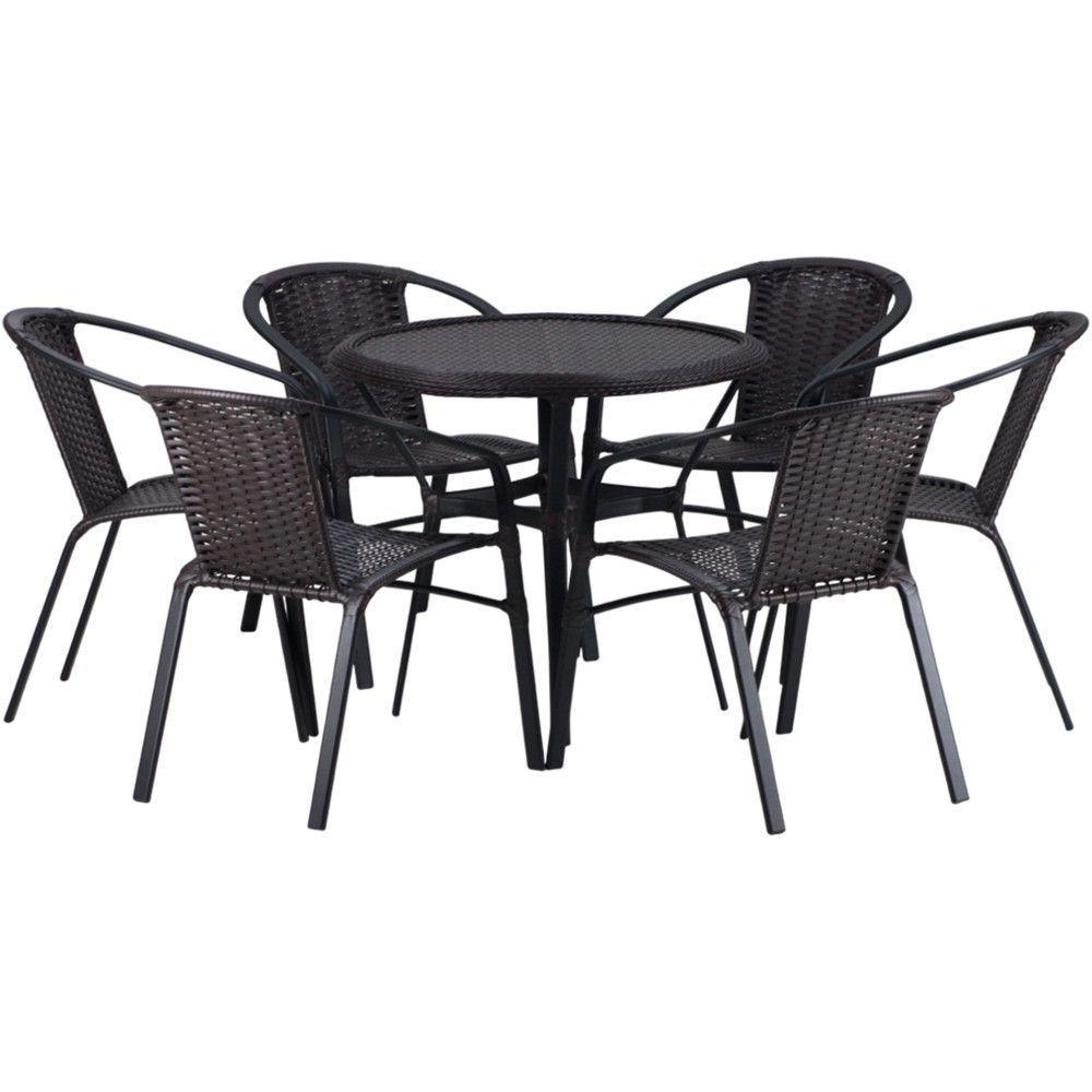 6 Cadeiras E Mesa Floripa Tampo Tramado Alumínio Trama Argila - 1