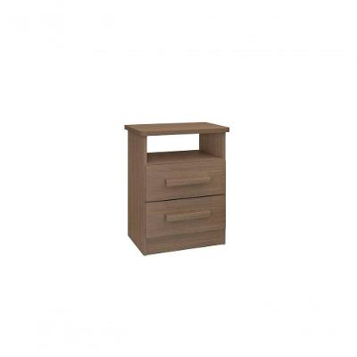 Mesa De Cabeceira Firenze 2 Gavetas Com Nicho - D Doro Castanho