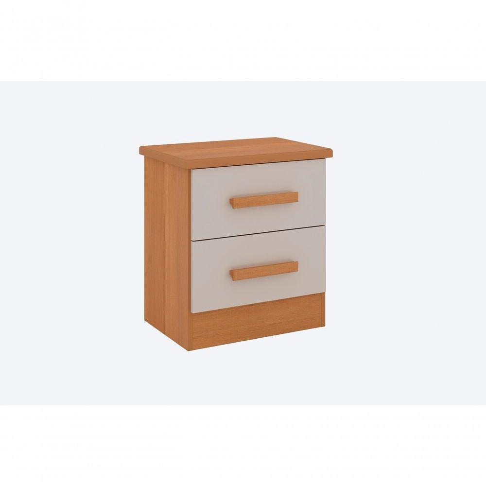 Mesa De Cabeceira 2 Portas New Athos - D Doro Cinamomo/off White - 1