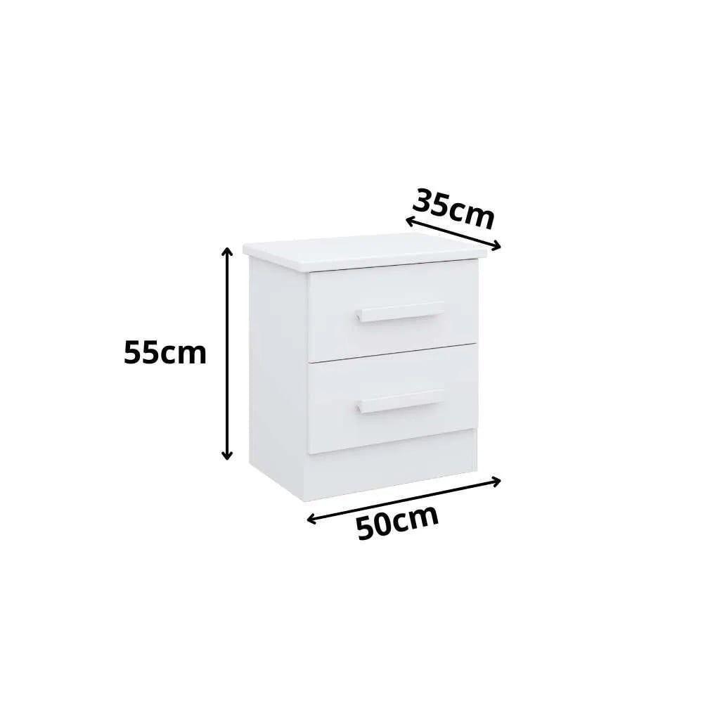 Mesa De Cabeceira 2 Portas New Athos - D Doro Cinamomo/off White - 2