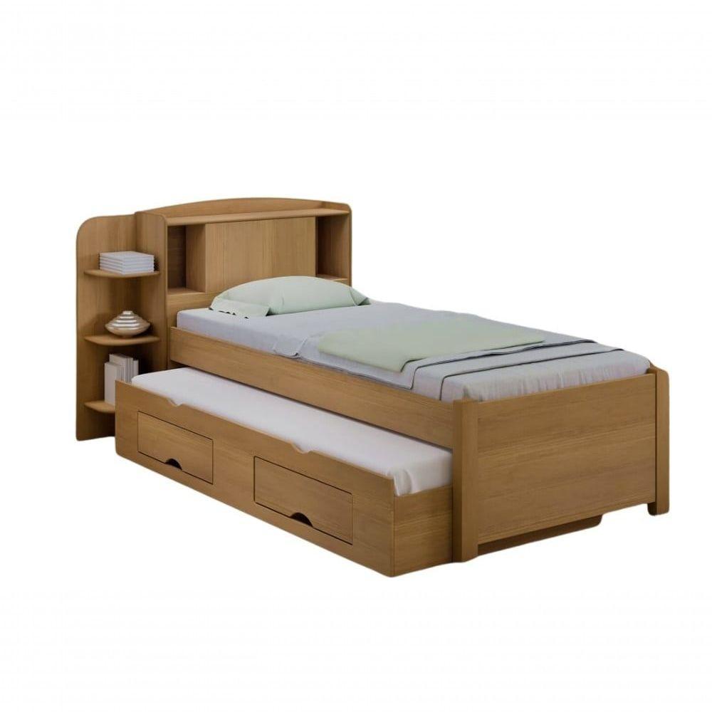 Cama Para Solteiro Milênio Com Box 2 Gavetas Plus - D Doro Cinamomo - 1