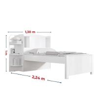 Cama Para Solteiro Milênio Com Box 2 Gavetas Plus - D Doro Branco - 3
