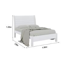 Cama Casal Com Detalhe Esmeralda Plus - D Doro Castanho/ripado - 2