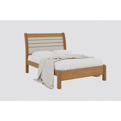 Cama Casal Com Detalhe Esmeralda Plus - D Doro Cinamomo/off White/ripado
