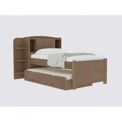 Cama Para Solteiro Milênio Com Box 2 Gavetas Plus - D Doro Castanho