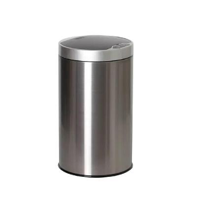Lixeira Automática Sensor 12 Litros Inox Polido Grande Cabo Usb Cesto Removível Luxo Recarregável