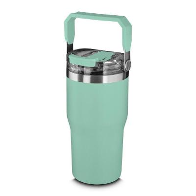 Copo Térmico De Aço Inox Verde 650ml Com Parede Dupla - Ideal Para Bebidas Quentes E Frias
