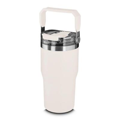 Copo Térmico De Aço Inoxidável Branco 650ml Com Parede Dupla