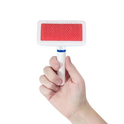 Escova Desembaraçadora Ergonômica Para Cães E Gatos Com Dentes De Aço