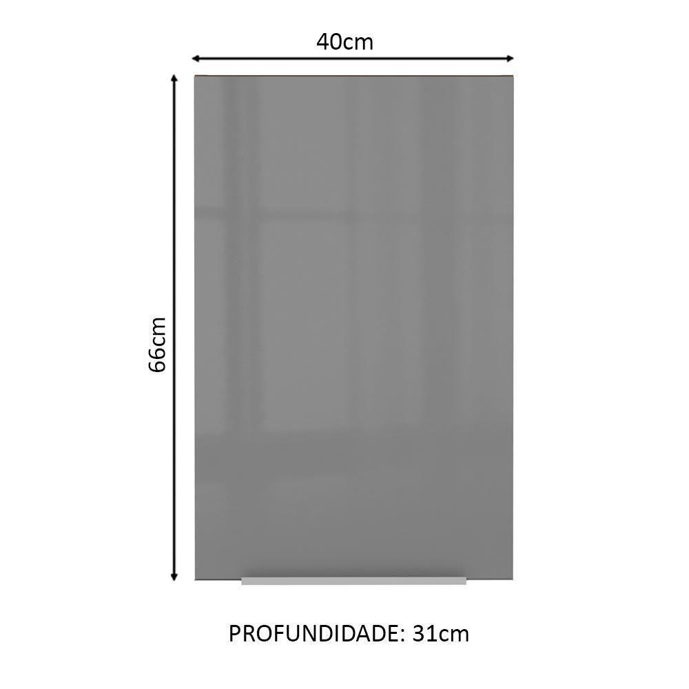 Armário Aéreo Madesa Lux 40 Cm 1 Porta Rustic/cinza - 2