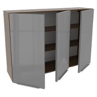 Armário Aéreo Madesa Lux 120 Cm 3 Portas Rustic/cinza - 8