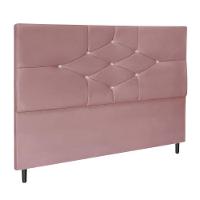 Cabeceira Cama Box Casal 140 Cm Camboriú Suede Rosê - 2