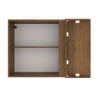 Armário Aéreo De Canto Madesa Agata 1 Porta Rustic Preto - 2