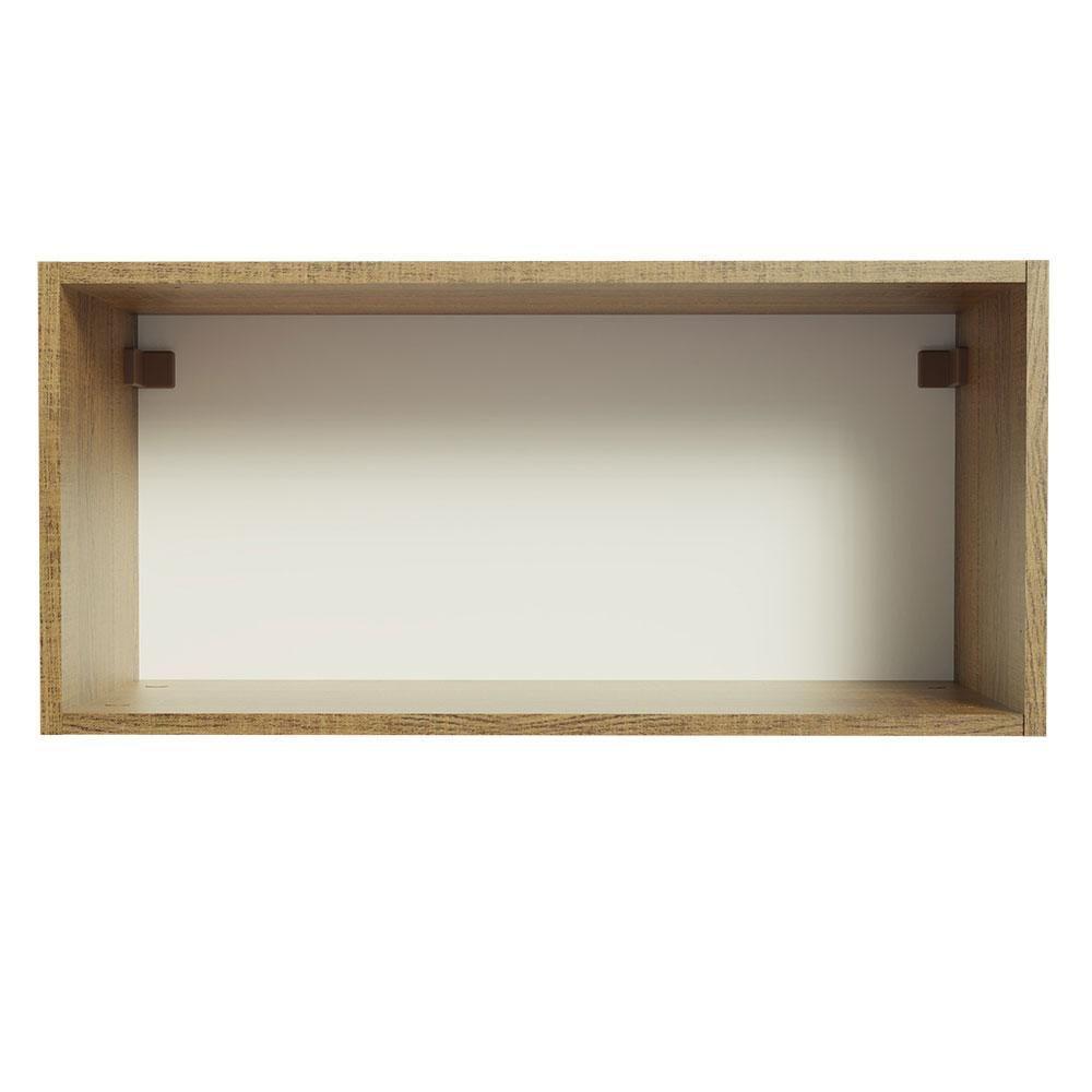 Armário Aéreo de Cozinha Agata 70cm 1 Porta Rustic Cinza - 9